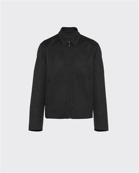 prada sgb223|Black Cashmere Blouson Jacket .